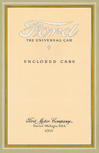 1915 Ford Enclosed Cars Brochure Page 8